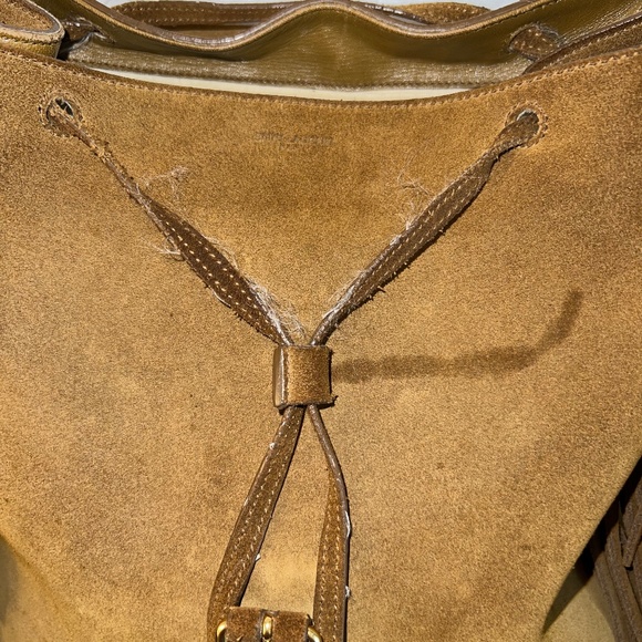 Saint Laurent Hedi Slimane Western/Cowboy Fringe Festival Backpack in Tan Suede - Picture 13 of 16